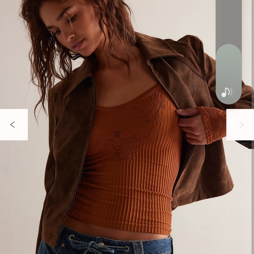 Rust Ribbed Long Sleeve Top - Picture 4 of 6